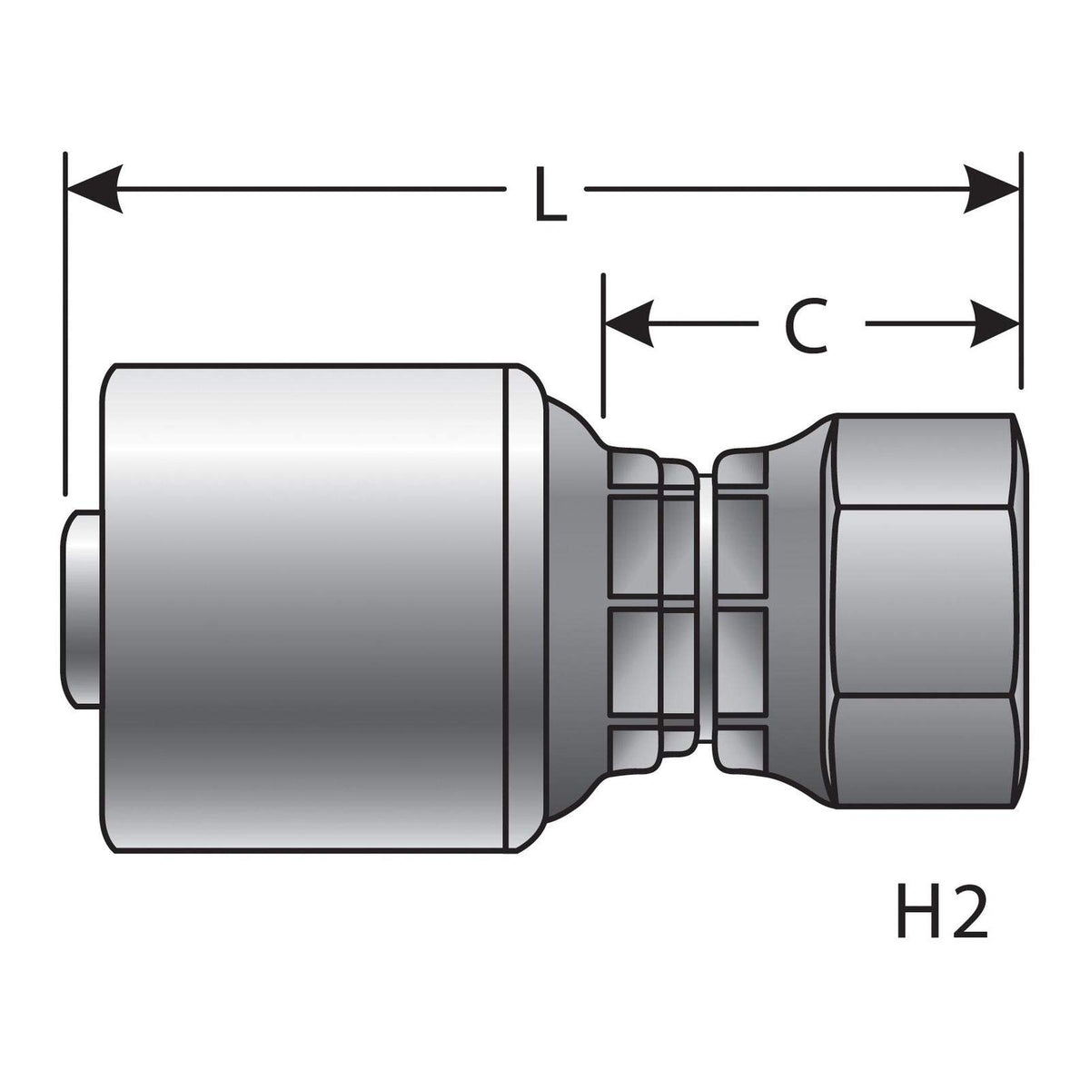 Gates G25830-0406 HYDRAULIC COUPLING-MEGACRIMP