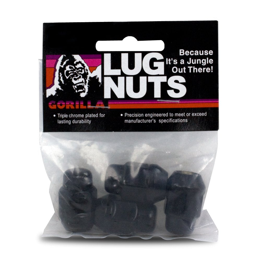 GORILLA 91177BCB Gorilla Automotive 91177BCB Acorn Bulge Black Chrome Lug Nuts (7/16" Thread Size)