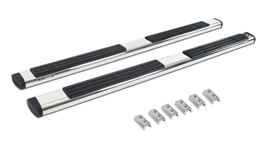 GO RHINO 686404687PS Go Rhino 6" OE Xtreme Sidesteps & Brackets – Stainless Steel, Polished – 686404687PS – Fits 2007-2019 Chevrolet Silverado & GMC Sierra Crew Cab (See Description)