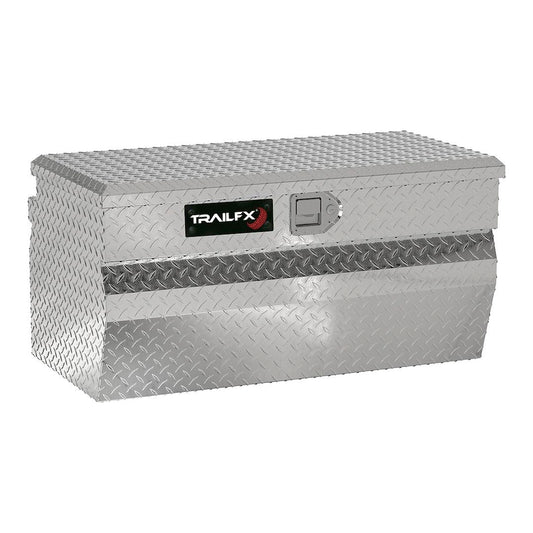TRAILFX 150361 TrailFX Chest Tool Box Single Lid with Struts Polished 16-Gauge Diamond Tread Aluminum 7.2 Cubic Foot 36 Inch Length x 19-7/8 Inch Width x 17-1/8 Inch Height Bright Finish TrailFX 150361
