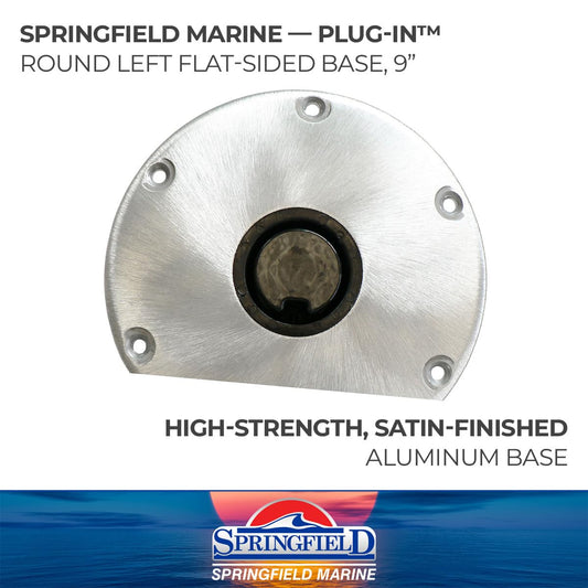 SPRINGFIELD 1300750-L1 Springfield Marine 1300750-L1 Flat Sided Aluminum Base - Left, White