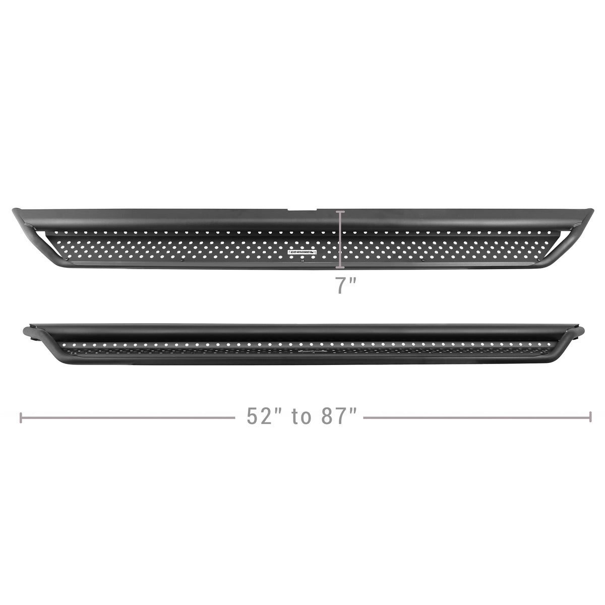 GO RHINO D14416T Go Rhino Dominator Xtreme D1 Sidestep & Brackets | Mild Steel, Textured Black | D14416T | Fits 2007-2021 Toyota Tundra Crew Max Pickup