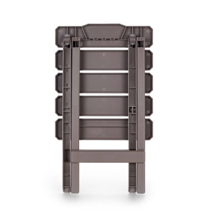CAMCO 51883 Camco Adirondack Portable Outdoor Camping Small Weatherproof Rustproof Durable Plastic Folding Side Table for Indoor and Outdoor Use, Taupe