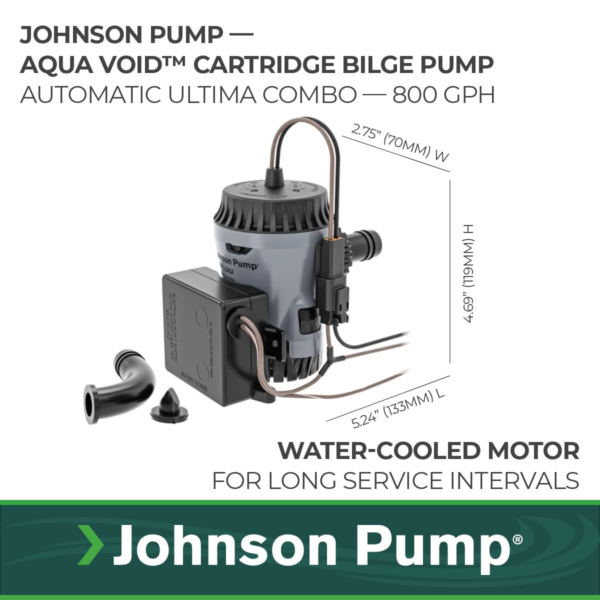 JOHNSON PUMP 10-13636-01 Johnson Pump 10-13636-01 Aqua Void Ultima Combo - 12V, 800 GPH