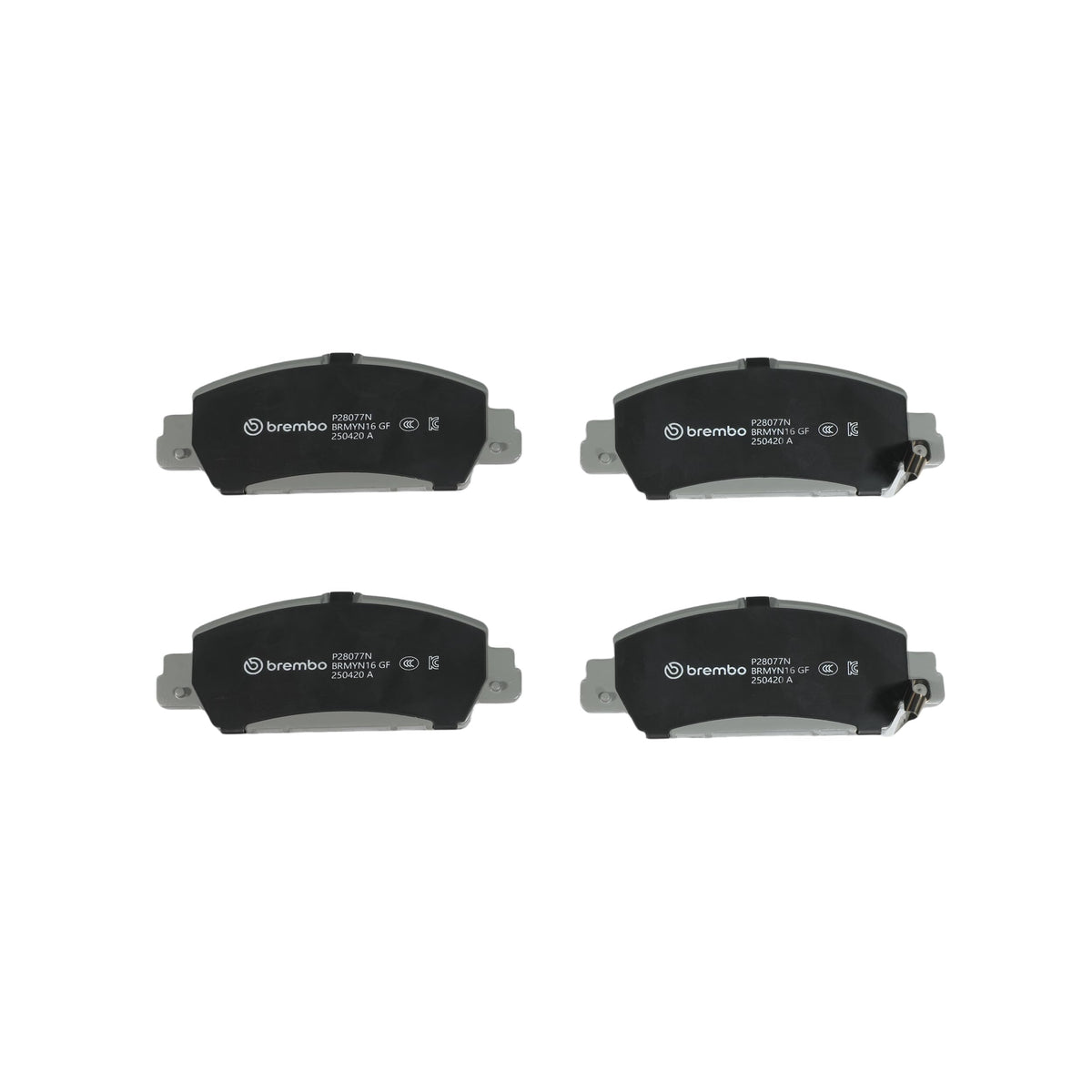 BREMBO P28077N Brembo P28077N Premium Ceramic Rear Disc Brake Pad Set HONDA OE# 45022T2GA00