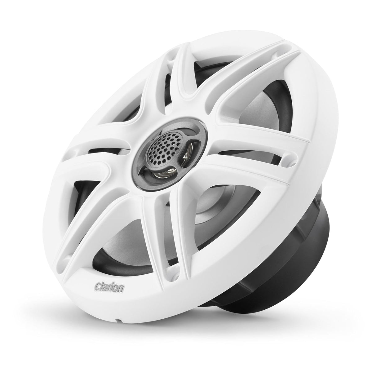 CLARION 010-03045-00 Clarion CMS-651-SWB 6.5-inch Coaxial Marine Speakers 30W RMS Power handling 1/2-inch (13 mm) Polymer Dome Tweeter Includes White & Black Sport Grilles