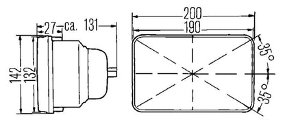 HELLA 003427811 Hella 003427811 Hlmp Kit 190X132Mm H4 12V Ece, Multi