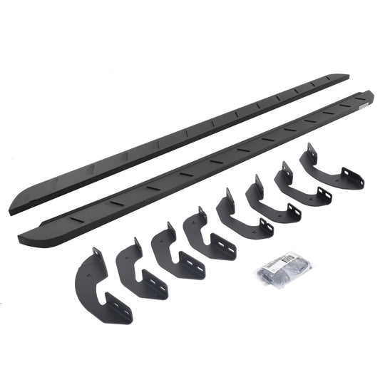 GO RHINO 63441687SPC Go Rhino RB10 Slim Running Boards & Brackets | Galvanized Steel, Textured Black | 63441687SPC | Fits 2007-2021 Toyota Tundra Crew Max Pickup