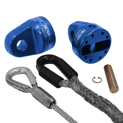 FACTOR 55 00210-02 Factor 55 ProLink Winch Shackle Mount for Large Overland and Military-Style Vehicles, Fits Lines Up to 1/2" Diameter - Blue