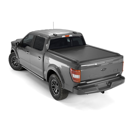 TRAILFX TFX6006 TrailFX TFX6006 Hard Retractable Tonneau Cover Fits 2019-2025 Ram 1500 6.5 Foot Bed Without RamBox Manual Retractable with Key Lock Black Matte Powder Coated Aluminum T-Slot Rails Clamp-On