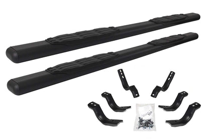 GO RHINO 105404780T Go Rhino 5" Oval 1000 Series Sidesteps & Brackets | Galvanized Steel, Textured Black | 105404780T | Fits 2019-2025 Chevrolet Silverado & GMC Sierra Double Cab (See Description)