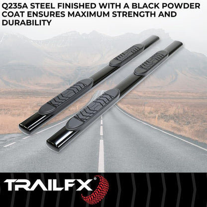 TRAILFX A7048B Trailfx Trail FX A7048B Oval Nerf Bar, 5", Black