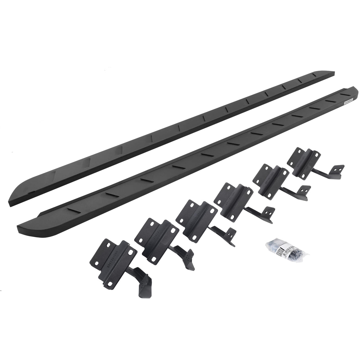 GO RHINO 63415587SPC Go Rhino RB10 Slim Running Boards & Brackets | Galvanized Steel, Textured Black | 63415587SPC | Fits 2015-2024 Ford F-150 Super Crew Cab & Others (See Description)