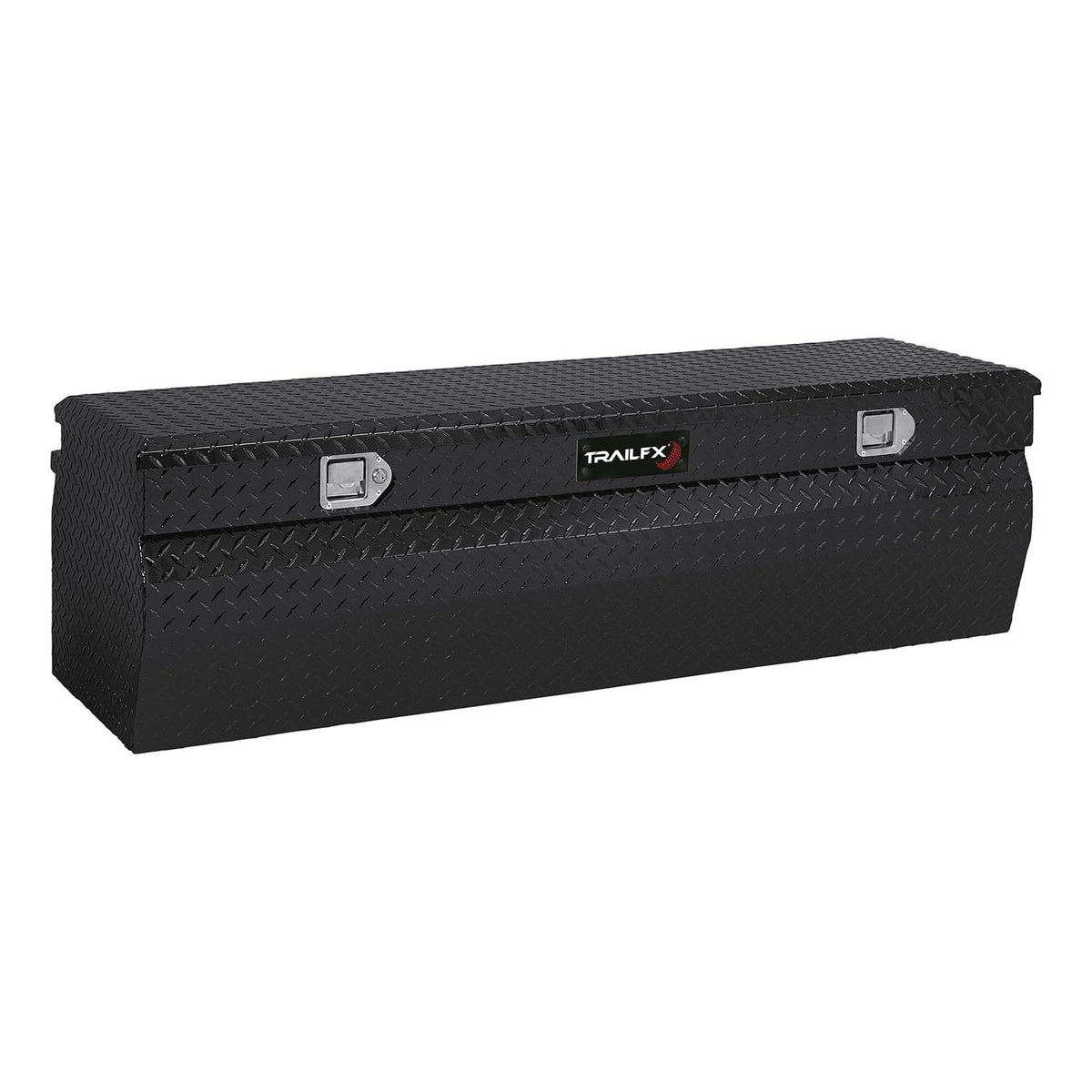 TRAILFX 150602 TrailFX Tool Box Single Lid Chest with Struts Black Gloss Powder Coated 16-Gauge Diamond Tread Aluminum 12 Cubic Foot 60 Inch Length x 19-7/8 Inch Width x 17-1/8 Inch Height TrailFX 150602