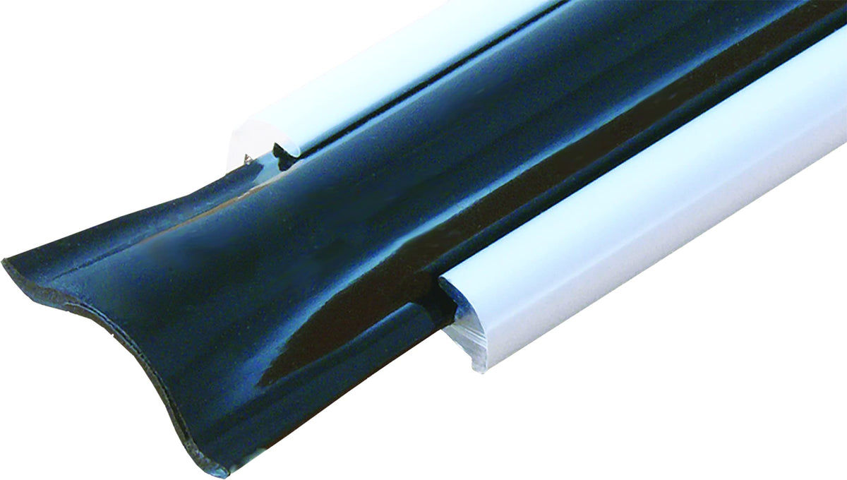 RV DESIGNER E361 RV Designer 1 Inch Wide Vinyl Trim Insert for RVs - Flexible Molding, Exterior Use, and Roof Edge Molding - Ideal for Travel Trailers and Campers, Heavy Duty, 25 Foot Roll, White