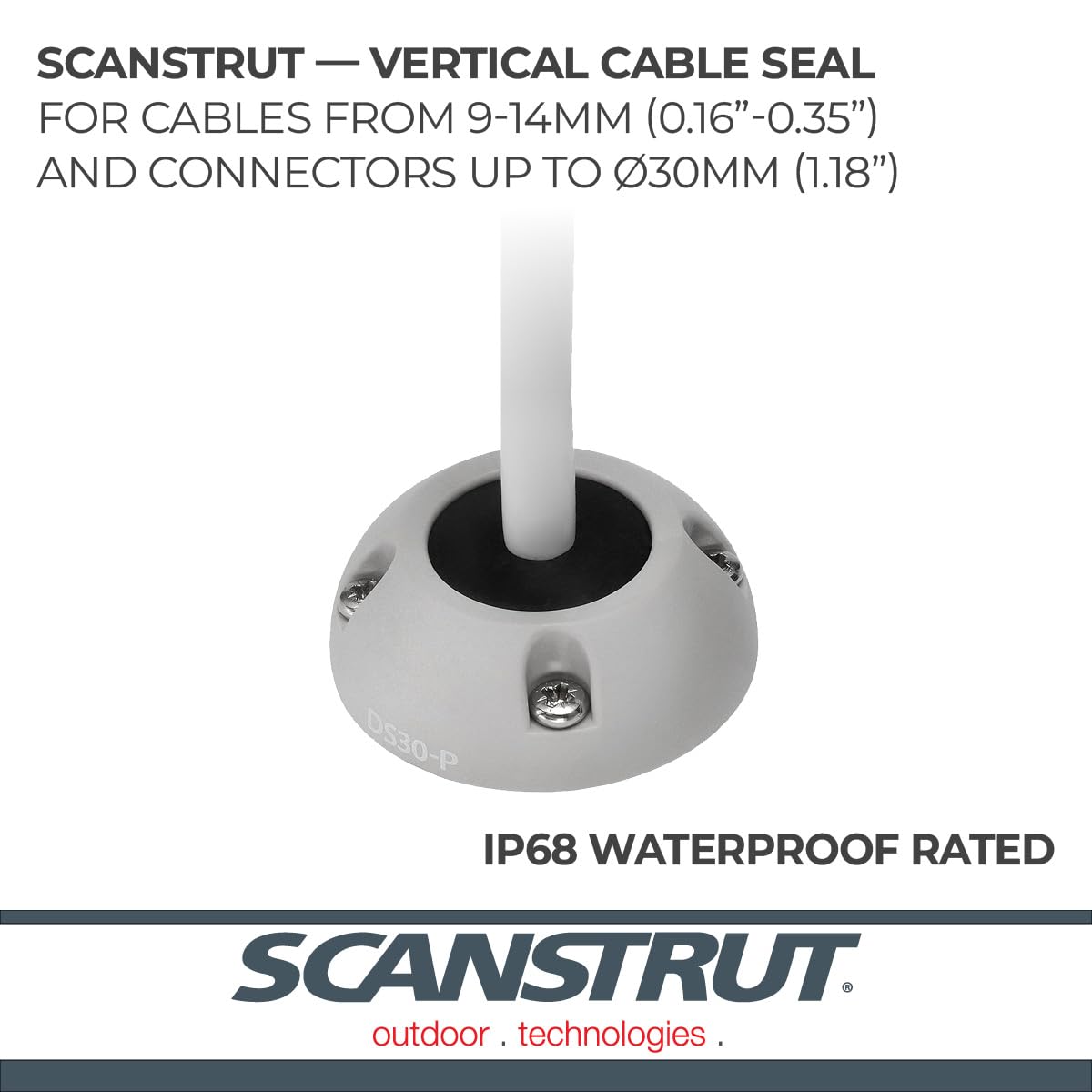 SCANSTRUT DS30-P Scanstrut DS30-P Medium Cable Seal for Connectors to 1.18" and Cables 0.35"-0.55" - Plastic