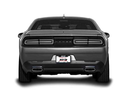 BORLA 140650 BORLA 140650 Cat-Back Perf. Exhaust System for 2015-2023 Dodge Challenger SXT V6 & GT V6 T-304 Stainless Steel ATAK Sound Dual Split Rear Exit Single Outlet Each Side Tips NOT included Reuse O.E.T ips