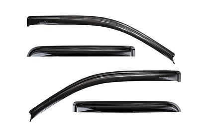 TRAILFX 4974H TrailFX Rainguard Window Vents Fits Ford F-150 SuperCab 2015-2025 Smoked Acrylic Low Profile Tape-On Side 4 Piece Window Deflectors TrailFX 4974H