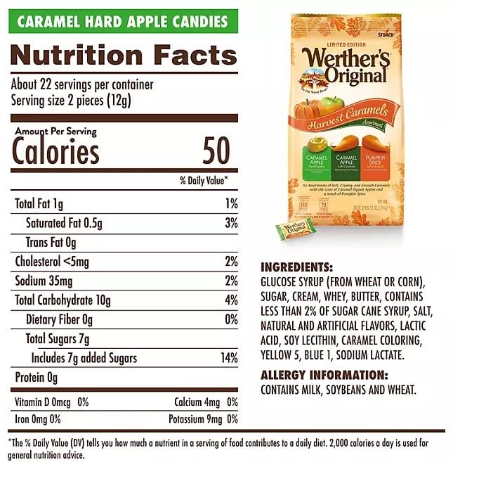 Werther's Original Werther's Original Harvest Caramel Assortment, Individually Wrapped, 28 oz