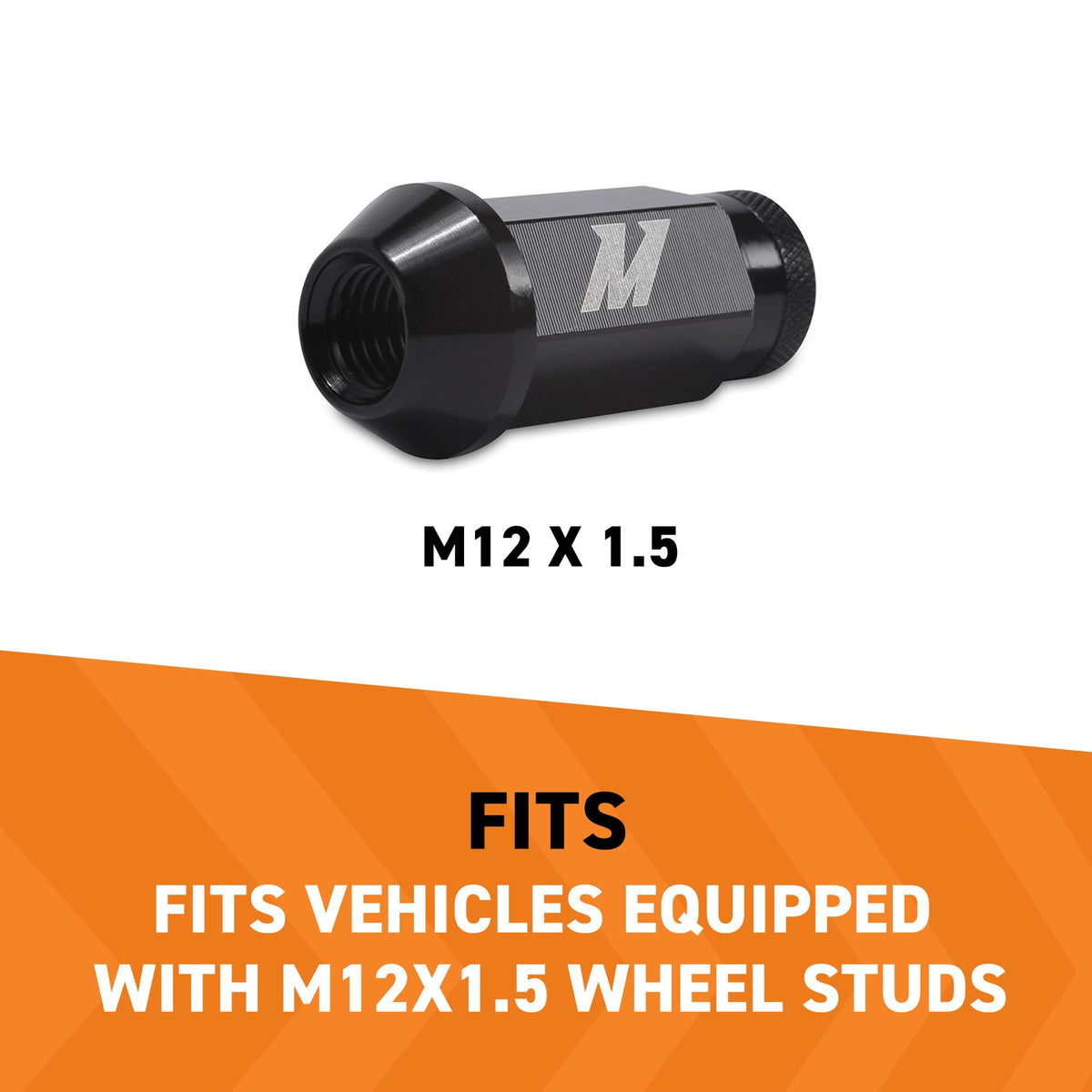 MISHIMOTO MMLG-15-20LBK Mishimoto Aluminum Locking Black Lug Nuts Set, M12x1.5, 20 Pieces