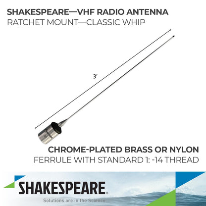 SHAKESPEARE 5241-R Shakespeare 5241-R 3' HEAVY DUTY VHF ANTENNA 3DB