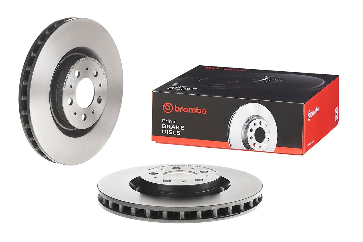 BREMBO 09861411C02 Brembo 09.8614.11 UV Coated Pillar Vented Front Brake Rotor VOLVO OE# 30645222