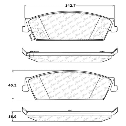 Centric Parts 105.11940 CERAMIC BRAKE PAD/HARDWARE