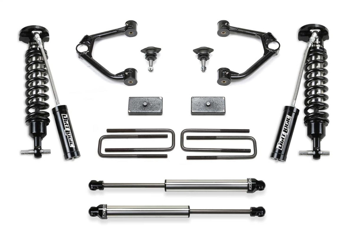 FABTECH K1190DL Fabtech Motorsports K1190DL 3 Budget Sys W/ Dl 2.5 Resi & 2.25