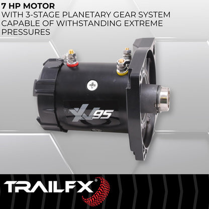 TrailFX WXVS95B X95 Winch Synthetic Rope Winch