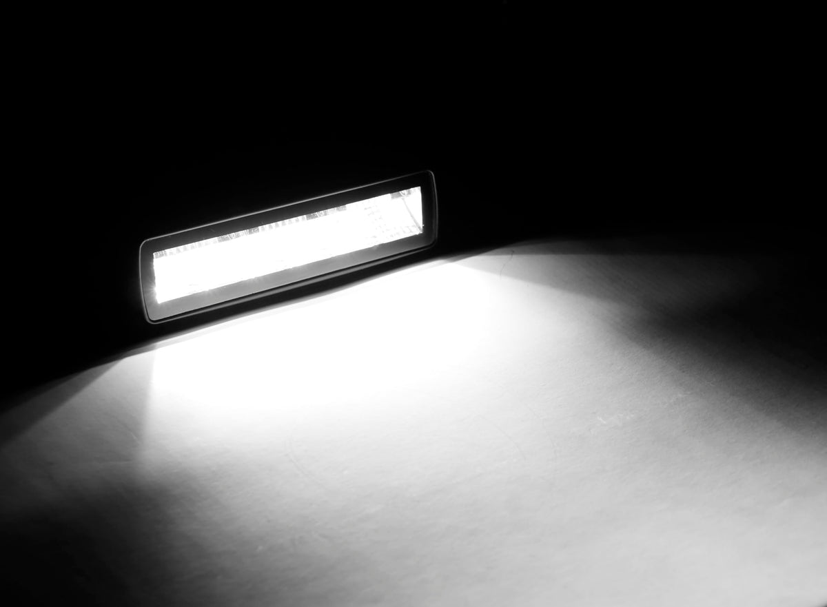 GO RHINO 750600622FBS Go Rhino Xplor Lighting: Blackout Combo Series Sixline Flood Light (Pair) | Surface Mount (Threaded Stud Mount) Aluminum, Black | 750600622FBS