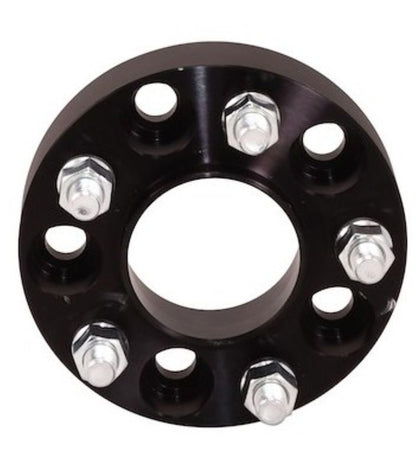 TRAILFX W545005HC Trailfx Wheel Spacer W545005HC, 5 x 4.50 Inch Bolt Pattern, 1.25 Inch Thickness, Wheel Stud Mount, 71.50 Millimeter Hub Size, Black, Aluminum, Set of 2, 10 Set of Bolts and Nuts, Hub Centric