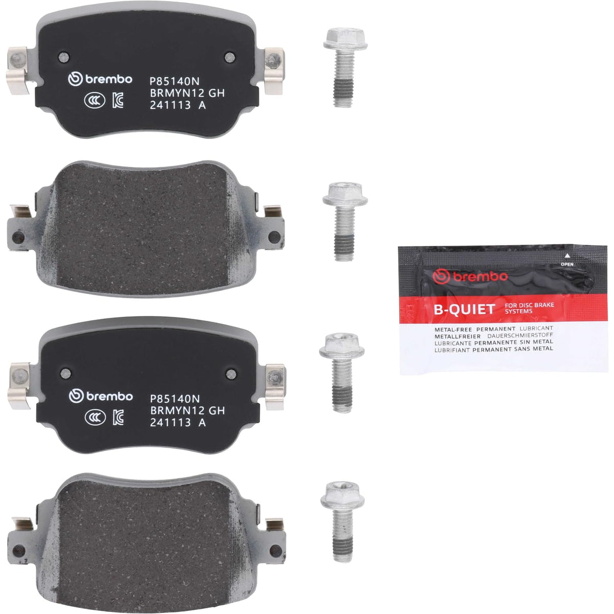 BREMBO P85140N Brembo P85140N Premium Ceramic Rear Disc Brake Pad Set AUDI/SEAT OE# 8U0698451F