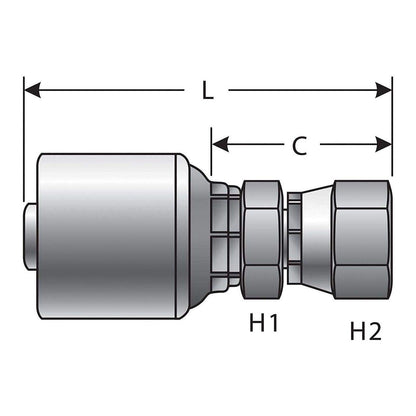 Gates G25200-0404 HYDRAULIC COUPLING-MEGACRIMP