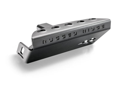 RUGGED RIDGE 18013.01 Rugged Ridge Hitch Skid Plate | Black, Steel | 18013.01 | Fits 2007-2026 Jeep Wrangler JK/JL; 2020-2026 Jeep Gladiator JT w/ 2" Receiver Hitch