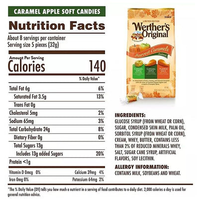 Werther's Original Werther's Original Harvest Caramel Assortment, Individually Wrapped, 28 oz