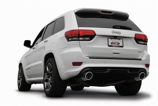 BORLA 140633 BORLA 140633 Cat-Back Performance Exhaust System for 2015-2021 Jeep Grand Cherokee SRT WK2 6.4L V8 T-304 Stainless Steel ATAK Sound Dual Split Rear Exit Single 5" Round Chrome Tips On Each Side