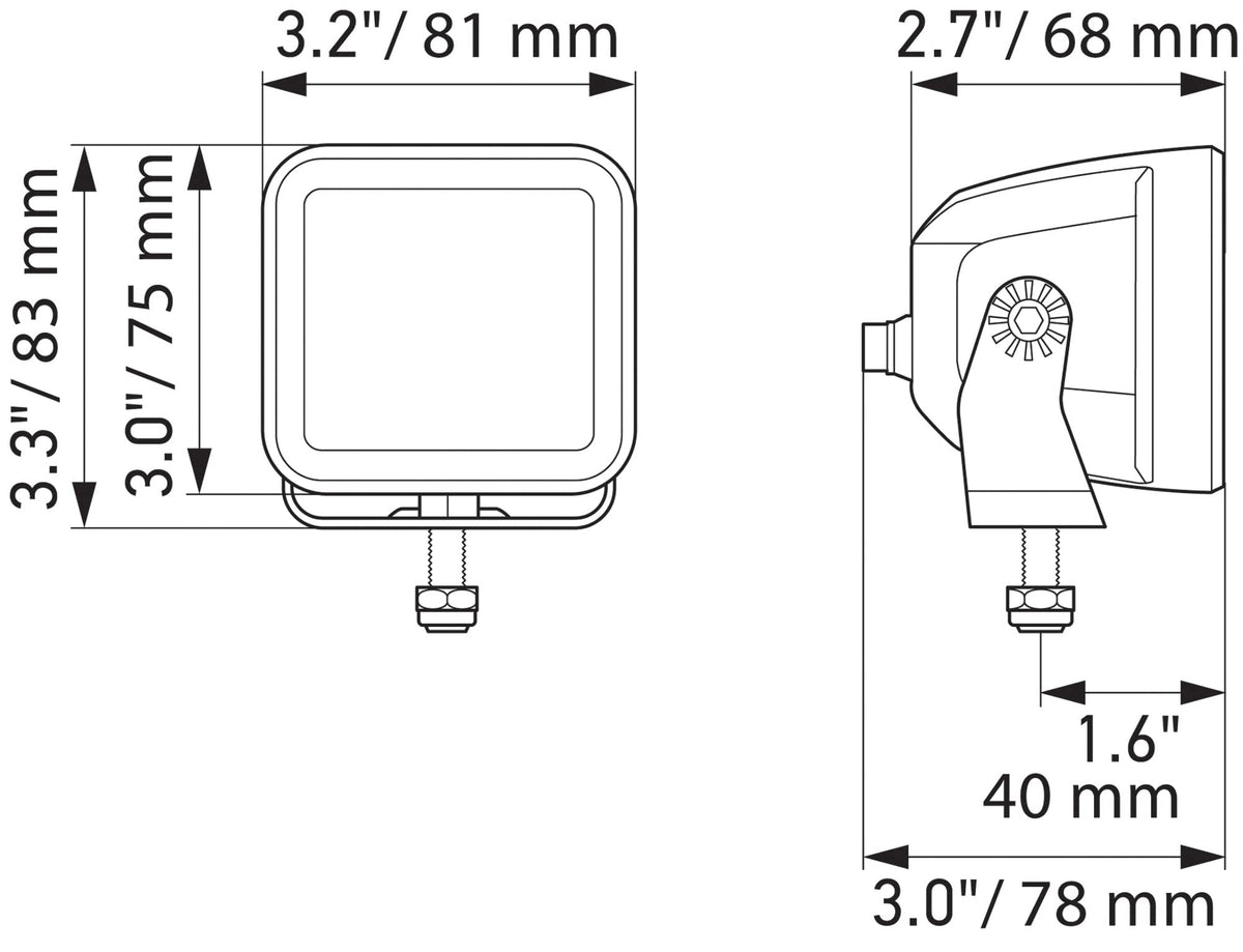 Hella 358176811 Black Magic LED Series 3.2 Inch Cube Kit