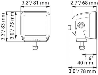 Hella 358176811 Black Magic LED Series 3.2 Inch Cube Kit