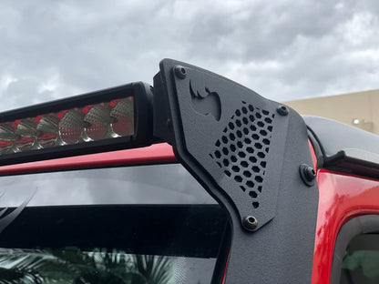 GO RHINO 730500T Go Rhino - 730500T - Go Rhino! 730500T Windshield Lightmount for Compatible with/Replacement for Jeep JL & JT Gladiator, Textured Black