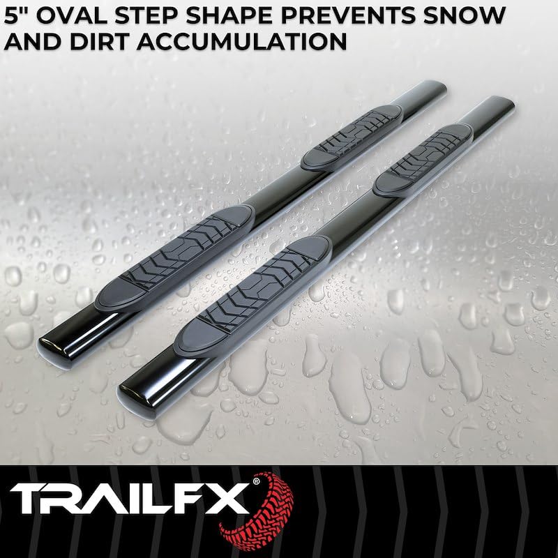 TRAILFX A7031B Trailfx Trail FX A7031B Oval Nerf Bar, 5", Black