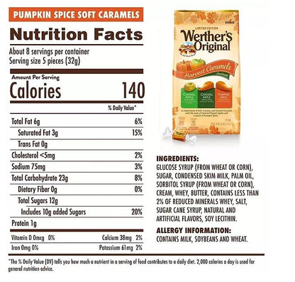 Werther's Original Werther's Original Harvest Caramel Assortment, Individually Wrapped, 28 oz