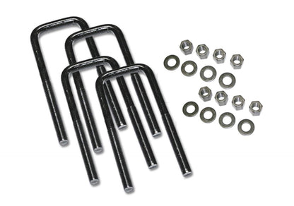SUPERLIFT 10424SUP RealTruck SUPERLIFT SUSPENSION U-Bolt Kit – Square U-Bolts 9/16 x 2-1/2 x 8 – 10424 – 4 Pack of U-Bolts with Hardware