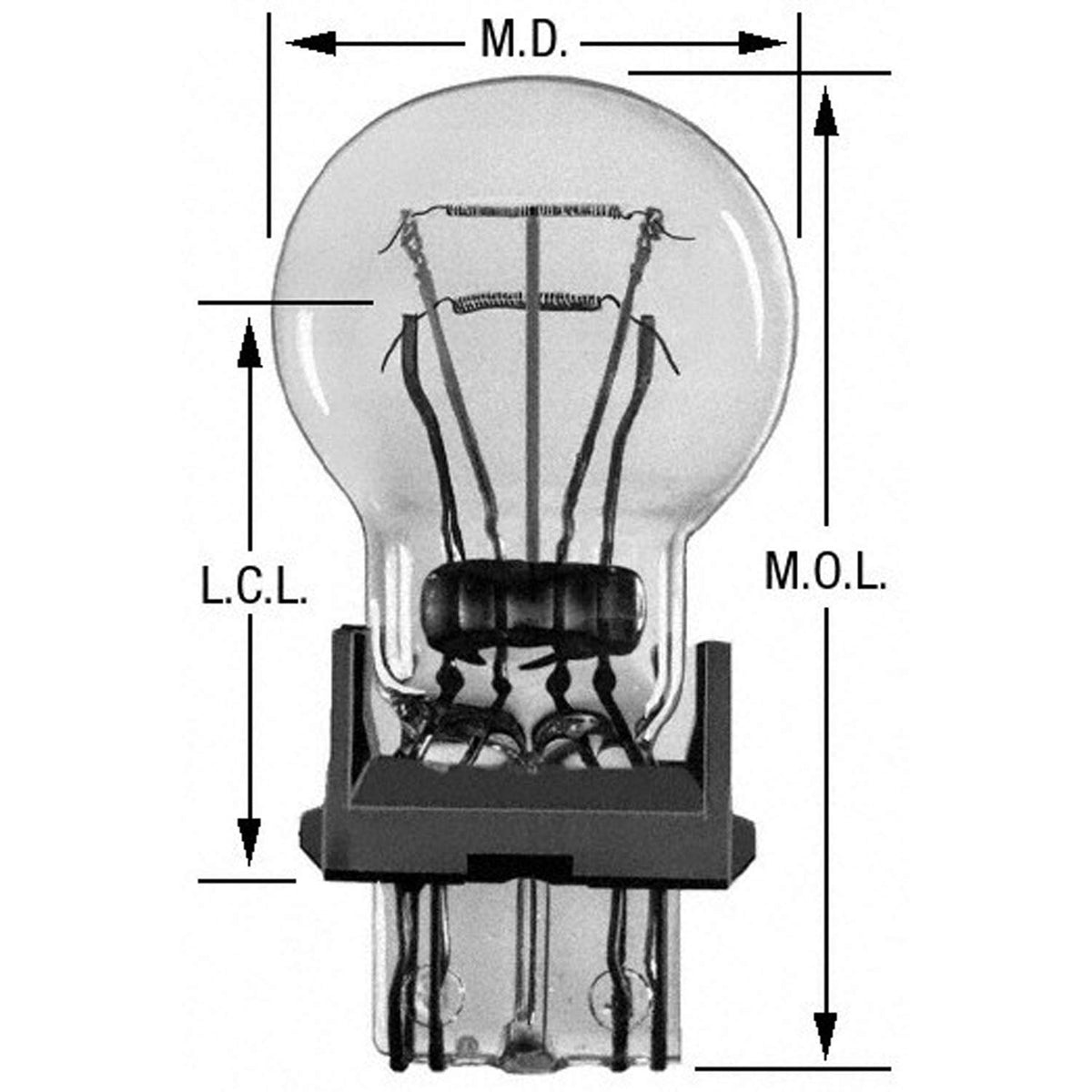 WAGNER BP4157LL Wagner Lighting BP4157LL Long Life Multi-Purpose Light Bulb Card of 2