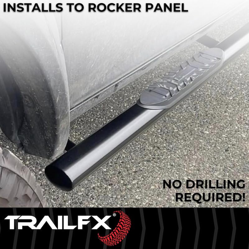 TRAILFX A1541B Trailfx Trail FX A1541B 4 INCH Oval NERF BAR BLK