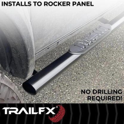 TRAILFX A1541B Trailfx Trail FX A1541B 4 INCH Oval NERF BAR BLK
