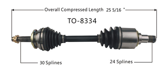 Trakmotive TO-8334 CV Axle, 1 Pack
