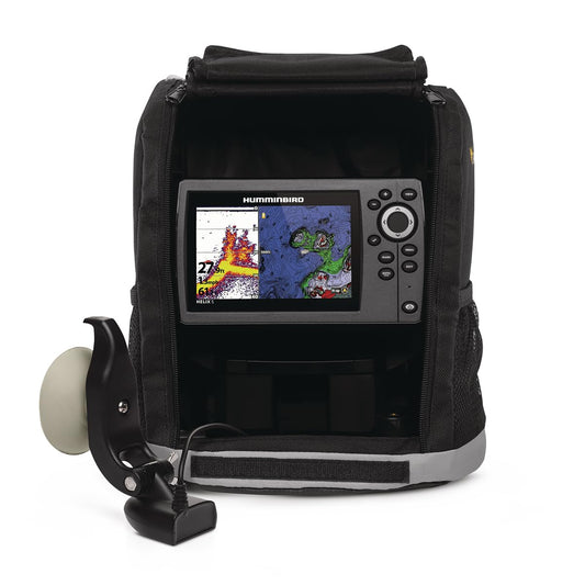 HUMMINBIRD 411680-1 Humminbird Helix 5 G3 GPS Fish Finder with Transducer, Dual Spectrum Chirp Sonar & Portable Carrying Case