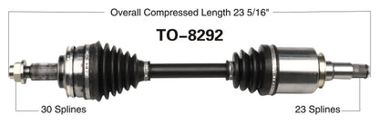 TRAKMOTIVE TO-8292 Trakmotive TO-8292 NEW CV AXLE