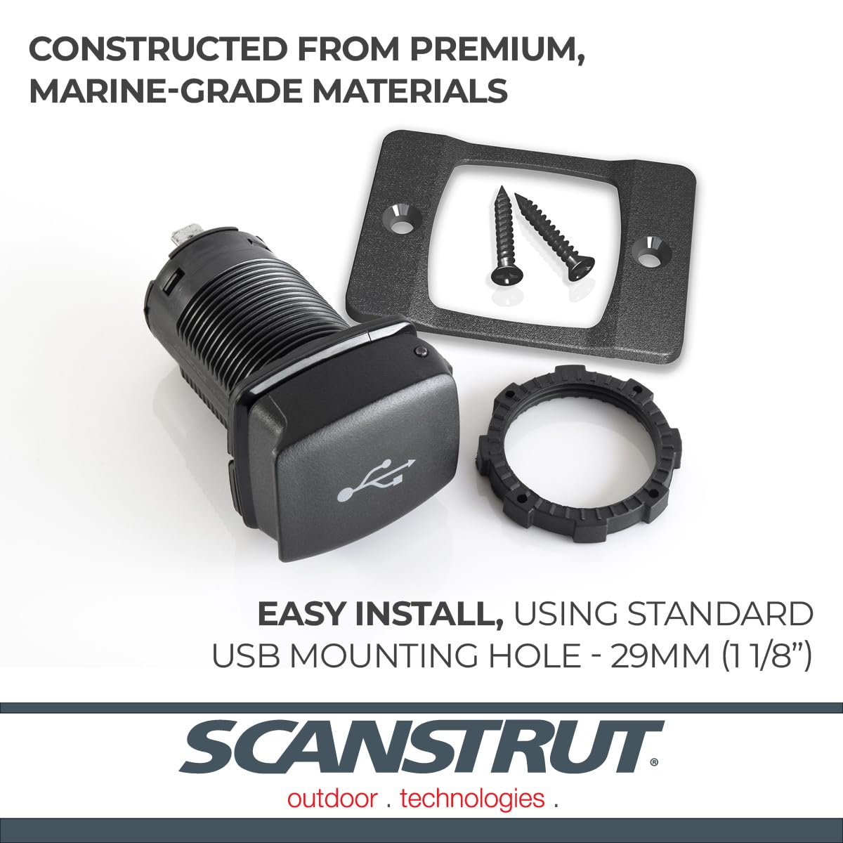 SCANSTRUT SC-USB-F2 Scanstrut SC-USB-F2 FLIP PRO FAST CHARGE DUAL USB SOCKE