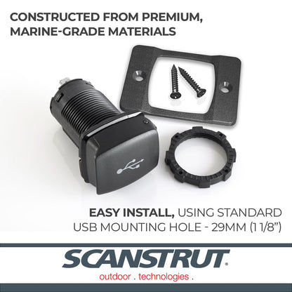 SCANSTRUT SC-USB-F2 Scanstrut SC-USB-F2 FLIP PRO FAST CHARGE DUAL USB SOCKE